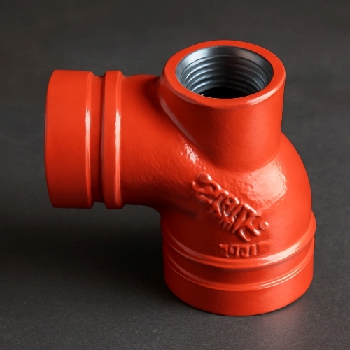 Колено сливное грувлок ковкий чугун 1 ДУ 50х25 (ДН 60х34) 2х1