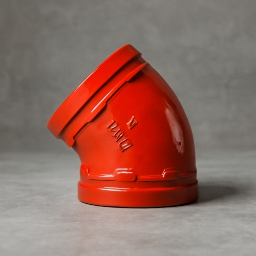 Колено под муфту грувлок ковкий чугун 45 ДУ 125 (ДН 83) 5